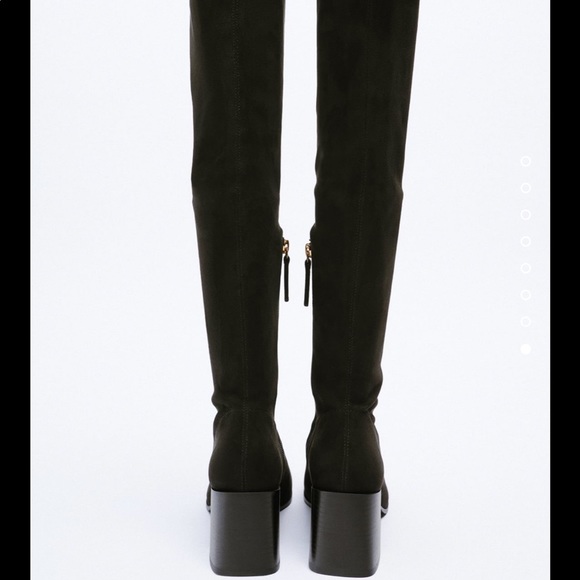 NWT Zara heeled over the knee black boots NWT - Picture 6 of 7